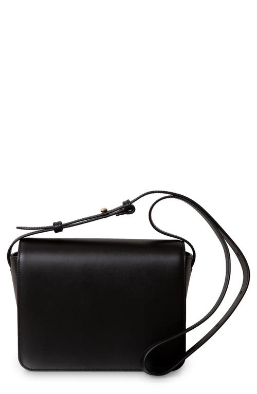 Annika Leather Crossbody Bag in Vitello Black