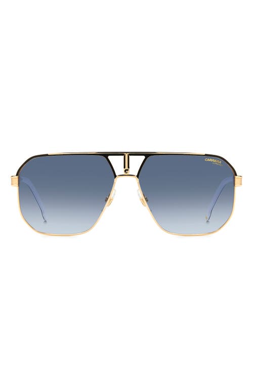 Carrera Eyewear 62mm Oversize Navigator Sunglasses in Gold/ Shaded at Nordstrom