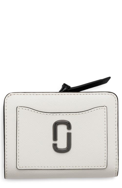 Shop Marc Jacobs J Marc Mini Compact Wallet In Black/white