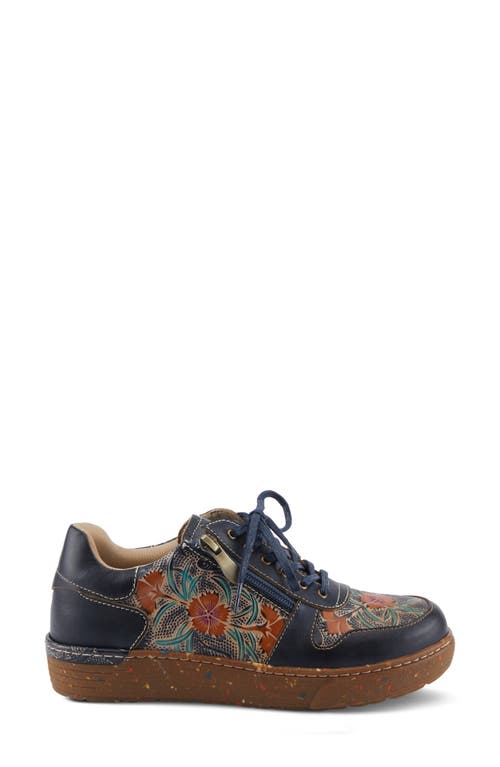 L'artiste By Spring Step Sincerity Sneaker In Navy Multi