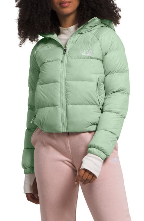 The North Face Reversible North Down Hooded Jacket Girls Fawn Grey L