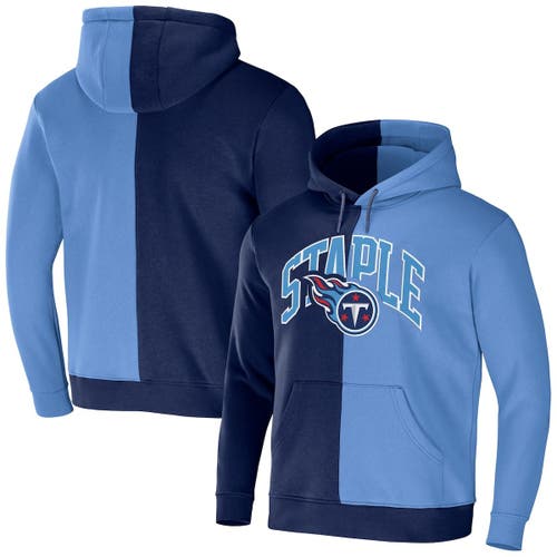Men's NFL x Staple Navy Tennessee Titans Split Logo Pullover Hoodie