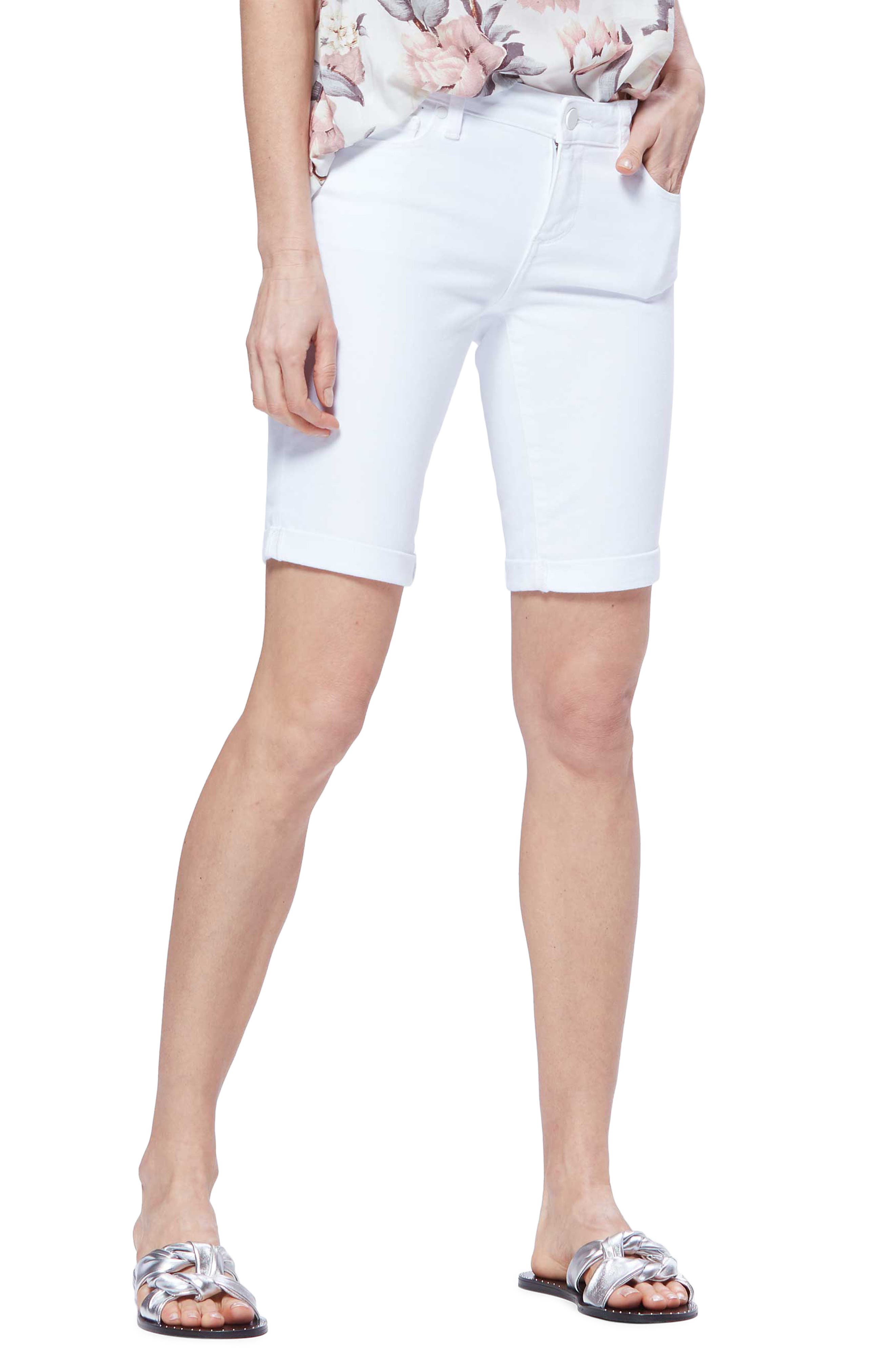 PAIGE Jax Denim Bermuda Shorts (Crisp White) Nordstrom