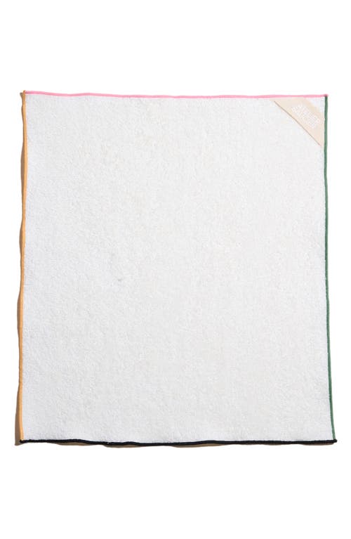 Atelier Saucier Macaw 4-piece French Terry Dish Towel Set In White