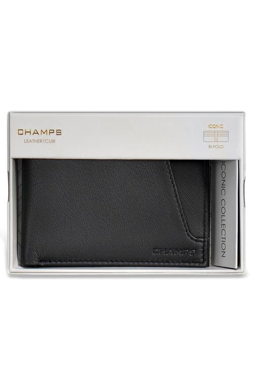 Shop Champs Iconic Bifold Wallet In Black/black