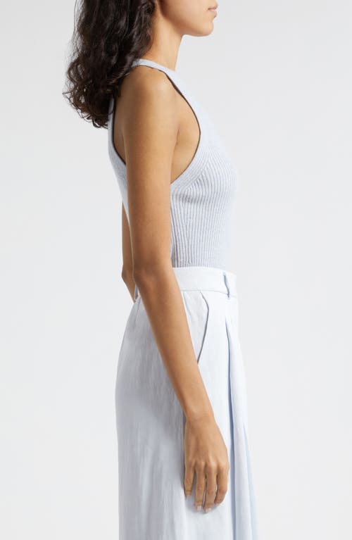 Shop Twp Harbor Rib Cashmere Sweater Tank In Ancient Water