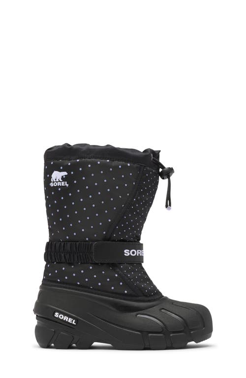 Shop Sorel Kids' Flurry Water Resistant Snow Boot In Black