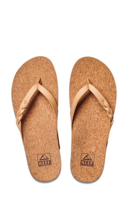 Shop Reef Cushion Court Twist Flip Flop In Seashell