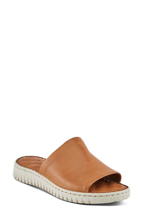 Shop Spring Step Nappa Slide Sandal In Camel