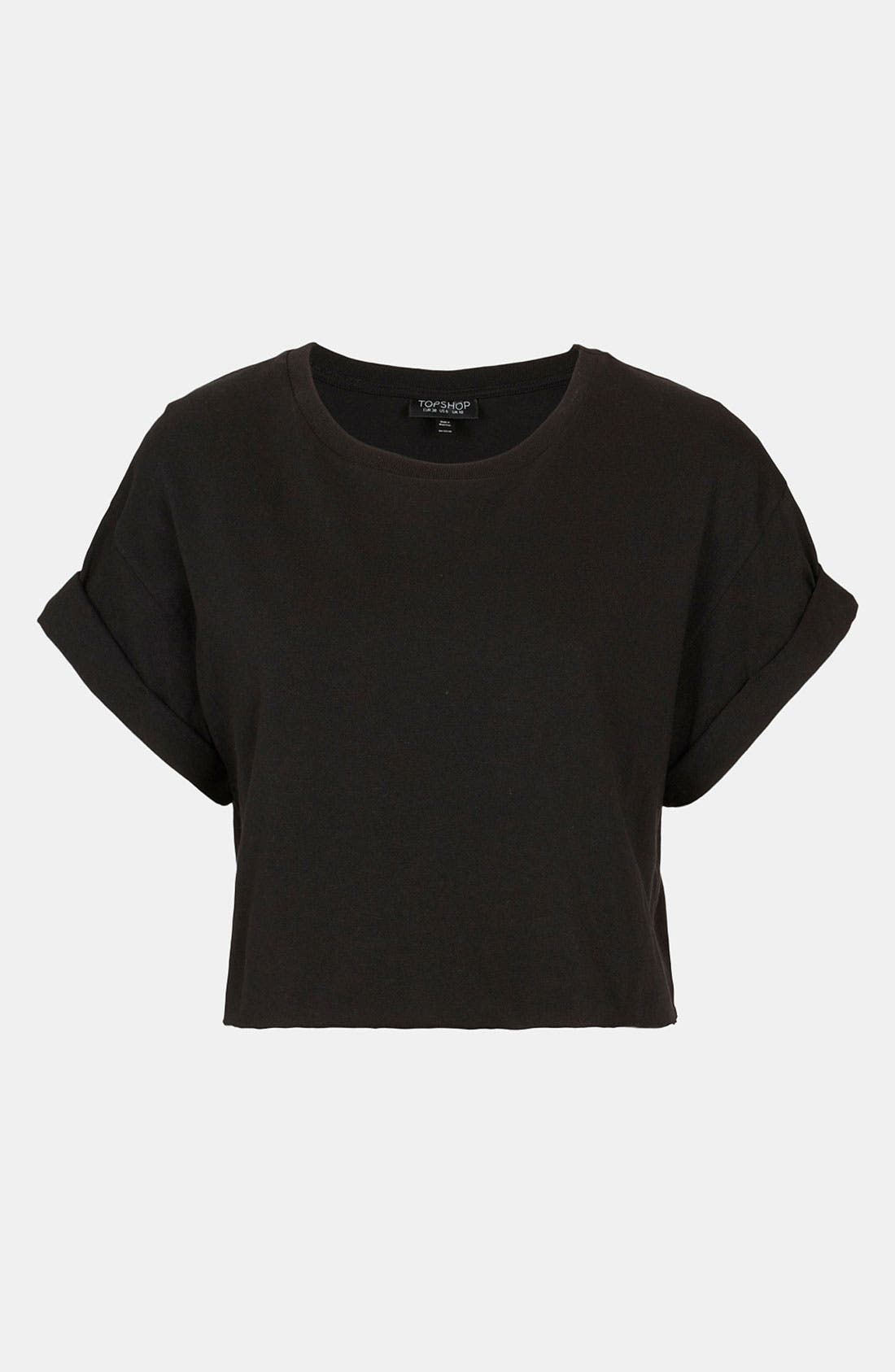 Rolled Sleeve Crop Tee Nordstrom