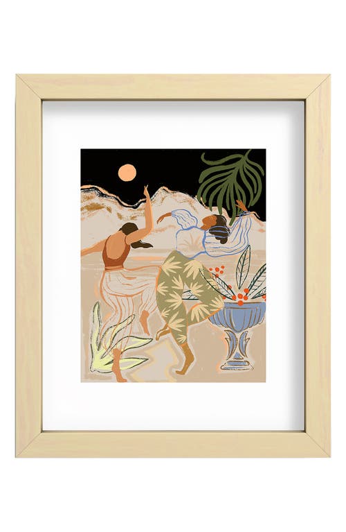 Deny Designs Guava Dance Under the Moon Framed Wall Art in Multi at Nordstrom