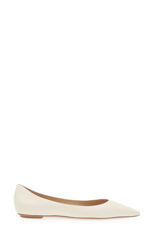Stuart Weitzman Emilia Pointed Toe Flat In Seashell