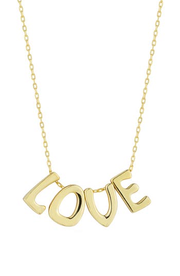 Glaze Jewelry Love Pendant Necklace In Gold