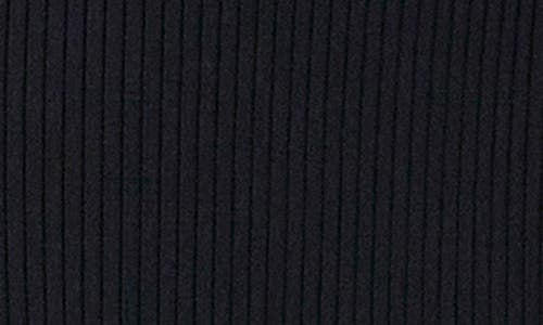Endless Rose Ruffle Trim Rib Midi Dress In Black