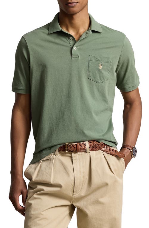 Polo Ralph Lauren Solid Pocket Polo In Green