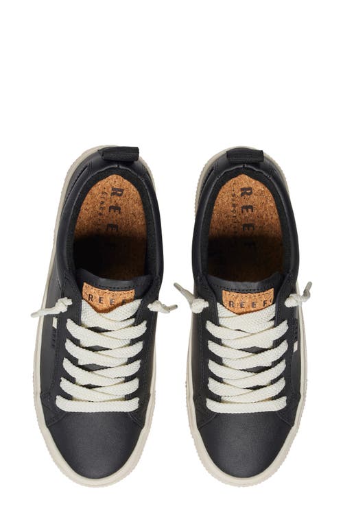 Reef Lay Day Dawn Sneaker In Black Leather