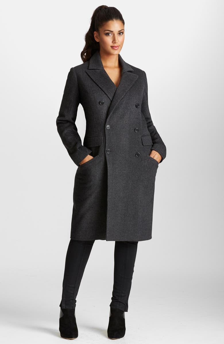 Mynt 1792 Double Breasted Plaid Coat (Plus Size) | Nordstrom