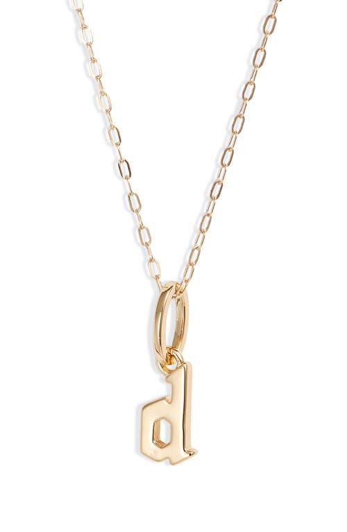 Sophie Customized Initial Pendant Necklace in Gold - D