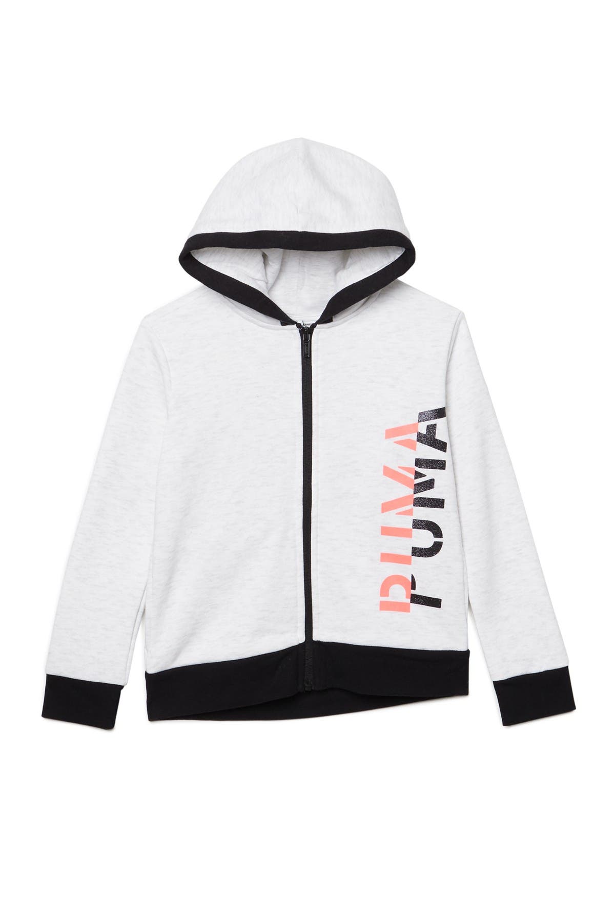 white puma zip up hoodie