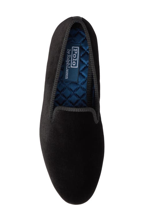 Polo Ralph Lauren Paxton Velvet Slipper In Black