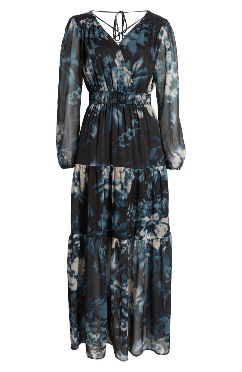 Chelsea28 Print Long Sleeve Chiffon Maxi Dress | Nordstrom