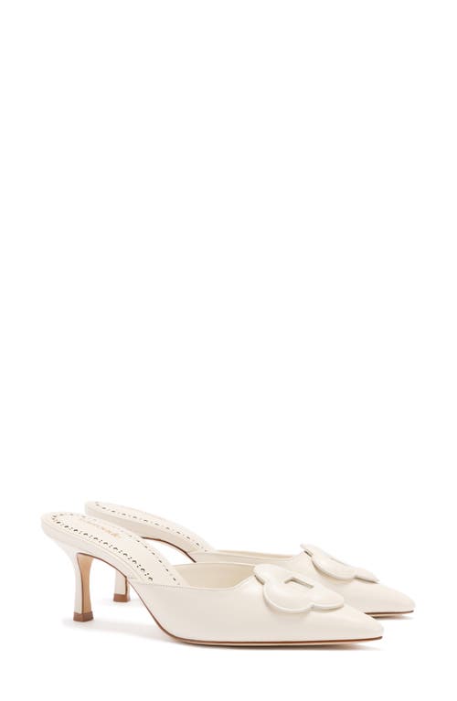 Larroudé Flora Pointed Toe Mule Ivory at Nordstrom,