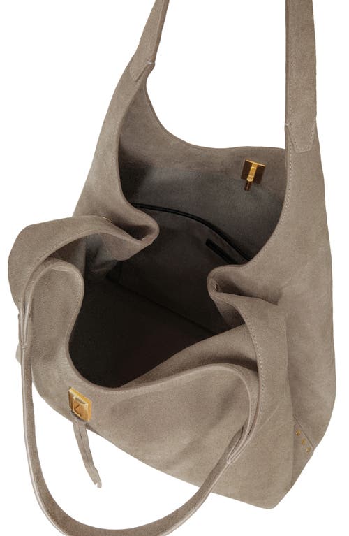 Rebecca Minkoff Darren Signature Large Leather Shoulder Bag In Clay
