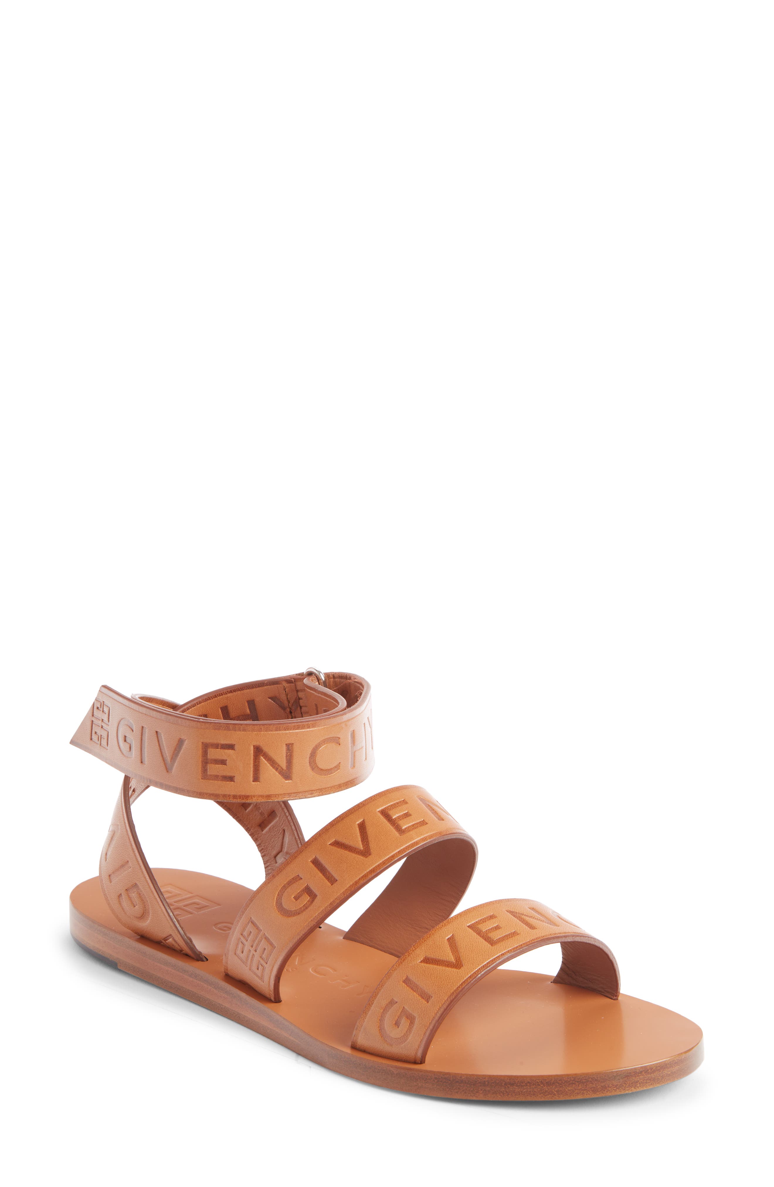 givenchy logo ankle strap sandal