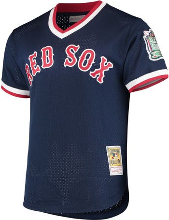 Youth Mitchell & Ness Pedro Martinez Navy Boston Red Sox Cooperstown Collection Mesh Batting Practice Jersey