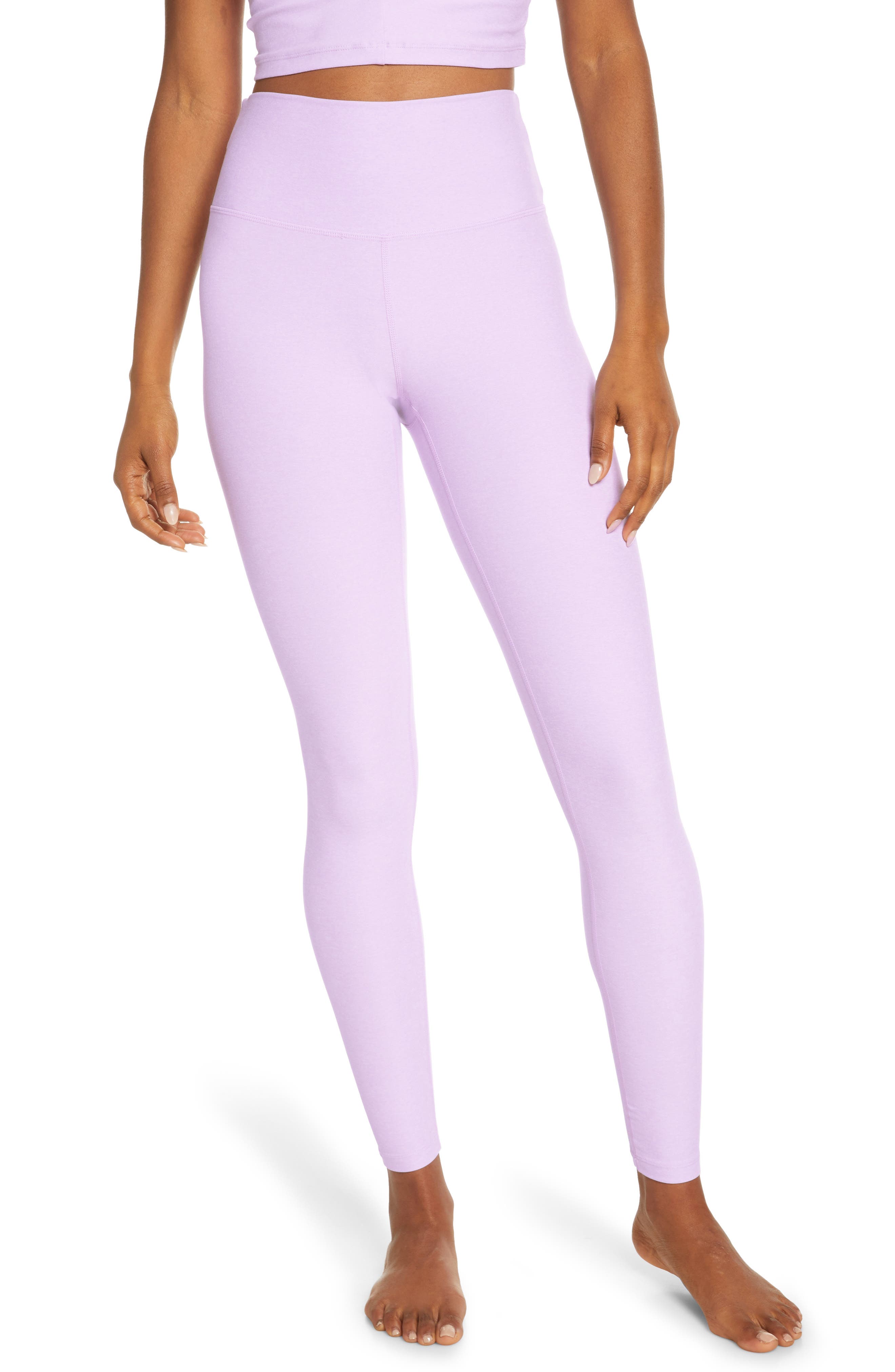 purple athletic leggings