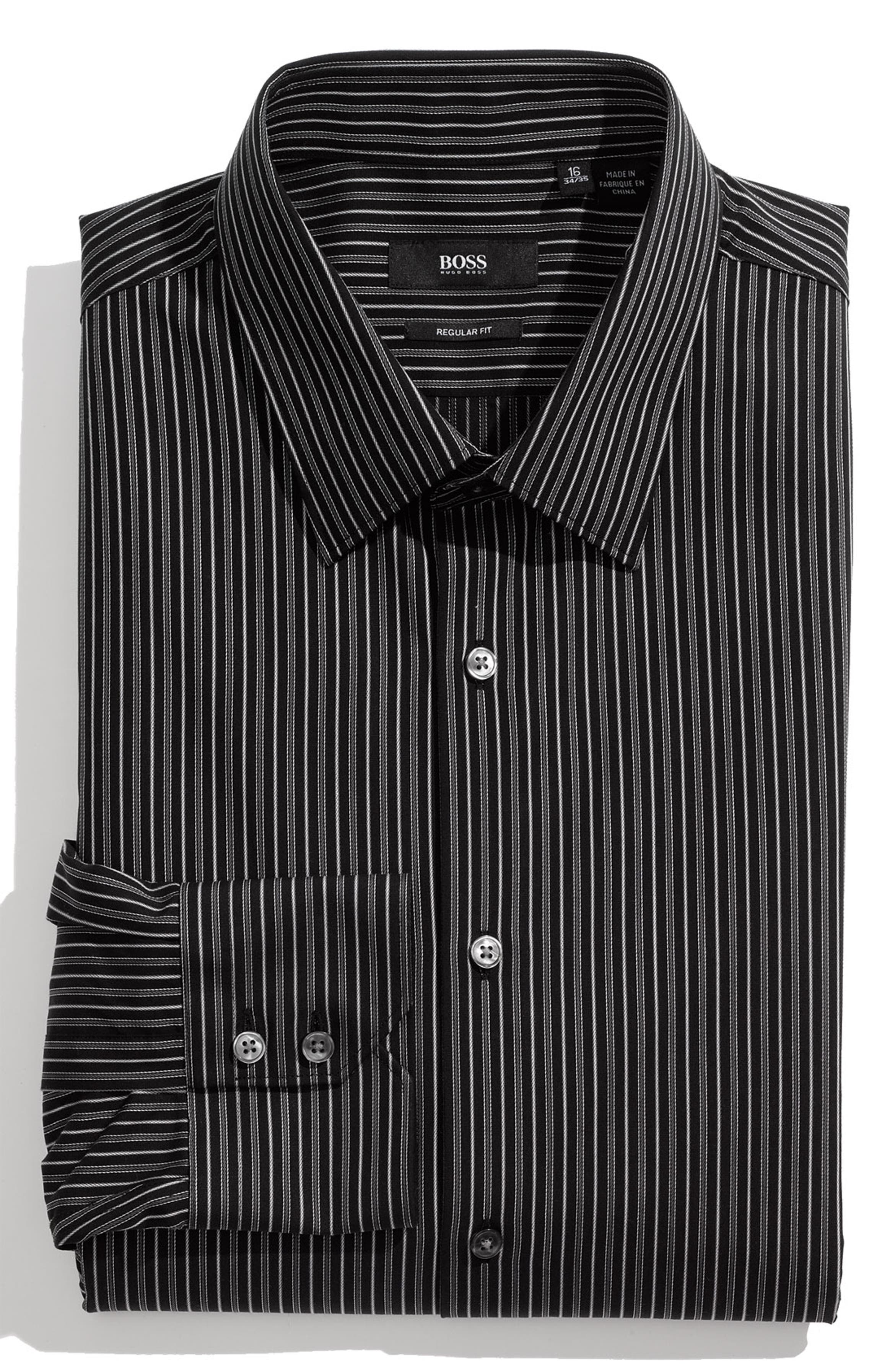 BOSS Black Regular Fit Dress Shirt | Nordstrom