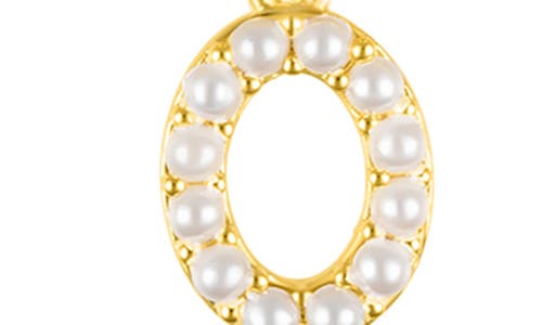 ADORNIA ADORNIA FAUX PEARL INITIAL CHARM BEADED BRACELET