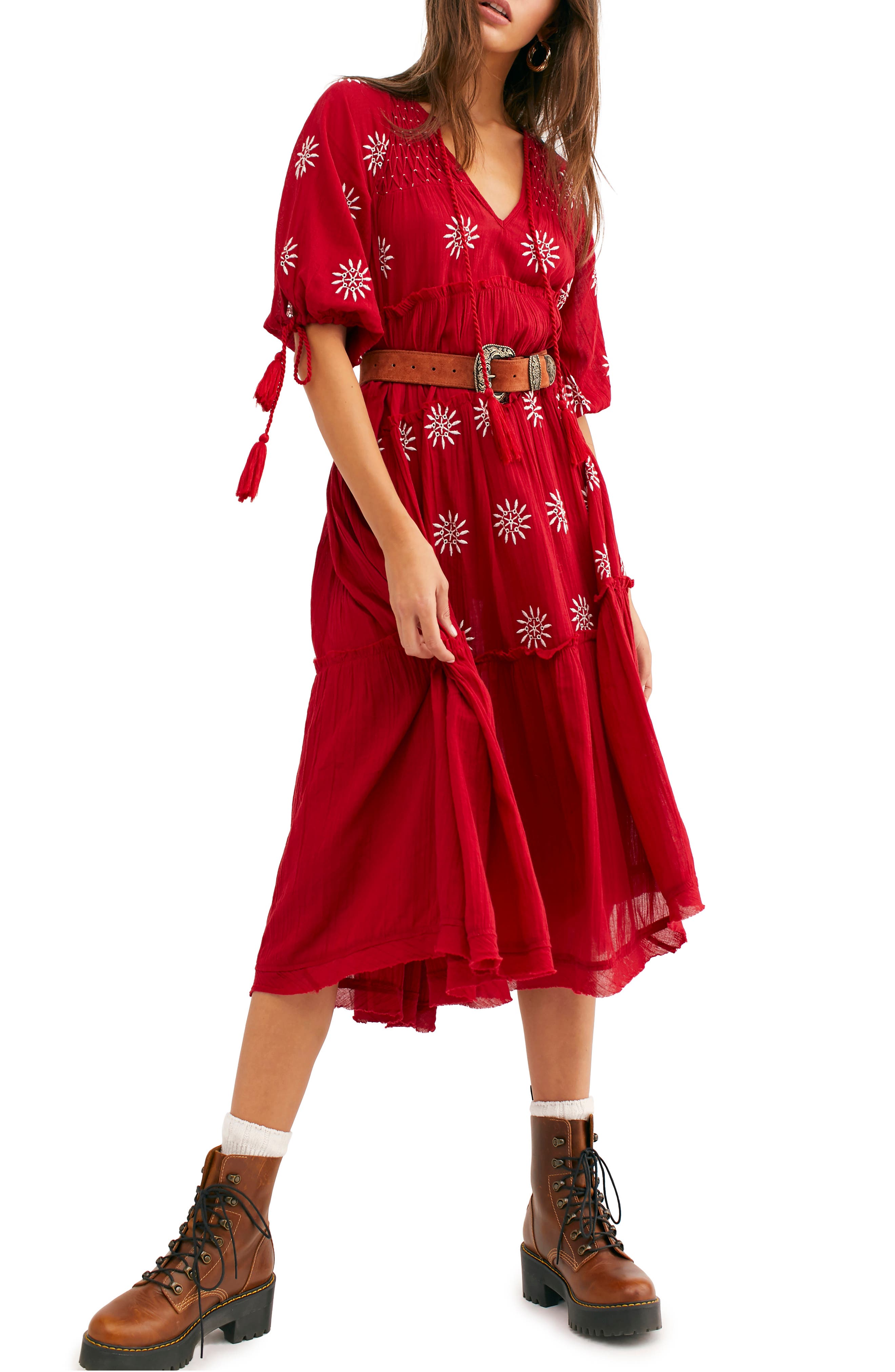 free people red combo