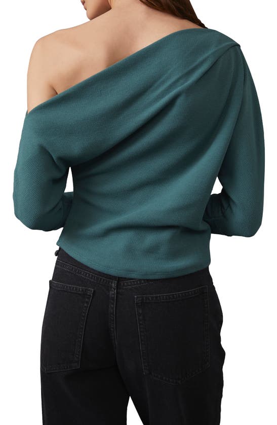 Free People We The Free Fuji Off The Shoulder Thermal Top In Jaded
