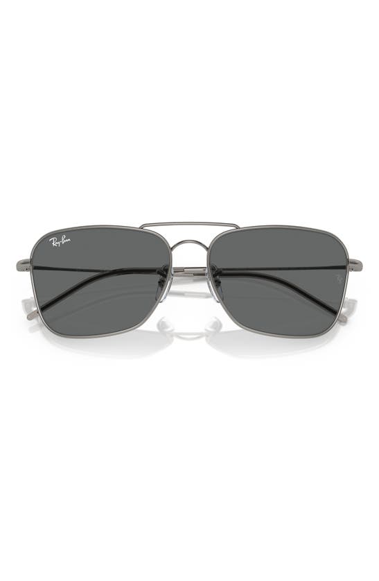 Shop Ray Ban Ray-ban Caravan Reverse 58mm Square Sunglasses In Gunmetal