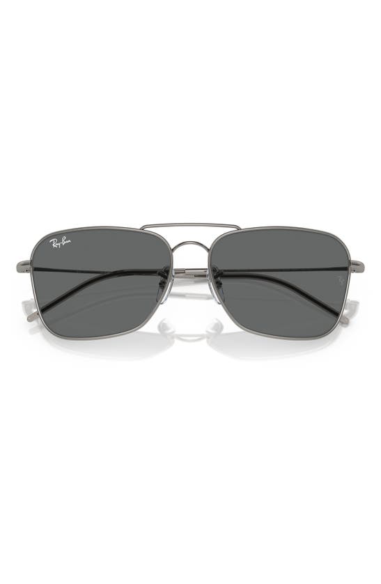 Ray Ban Caravan Reverse 58mm Square Sunglasses In Gunmetal