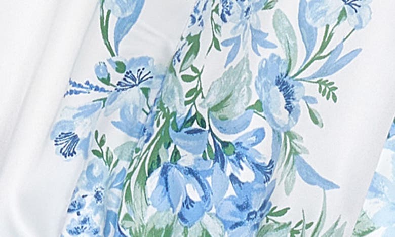 FLORA NIKROOZ FLORA NIKROOZ SABRINA FLORAL PRINT SATIN SHORT PAJAMAS & ROBE SET