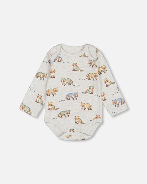 Shop Deux Par Deux Baby Boy's Organic Cotton Printed Bodysuit And Overall Set Green And Racoon In Green Bay