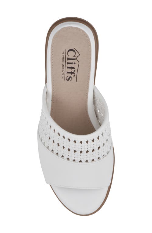 Cliffs By White Mountain Corley Heeled Mule In White/burnished/smooth