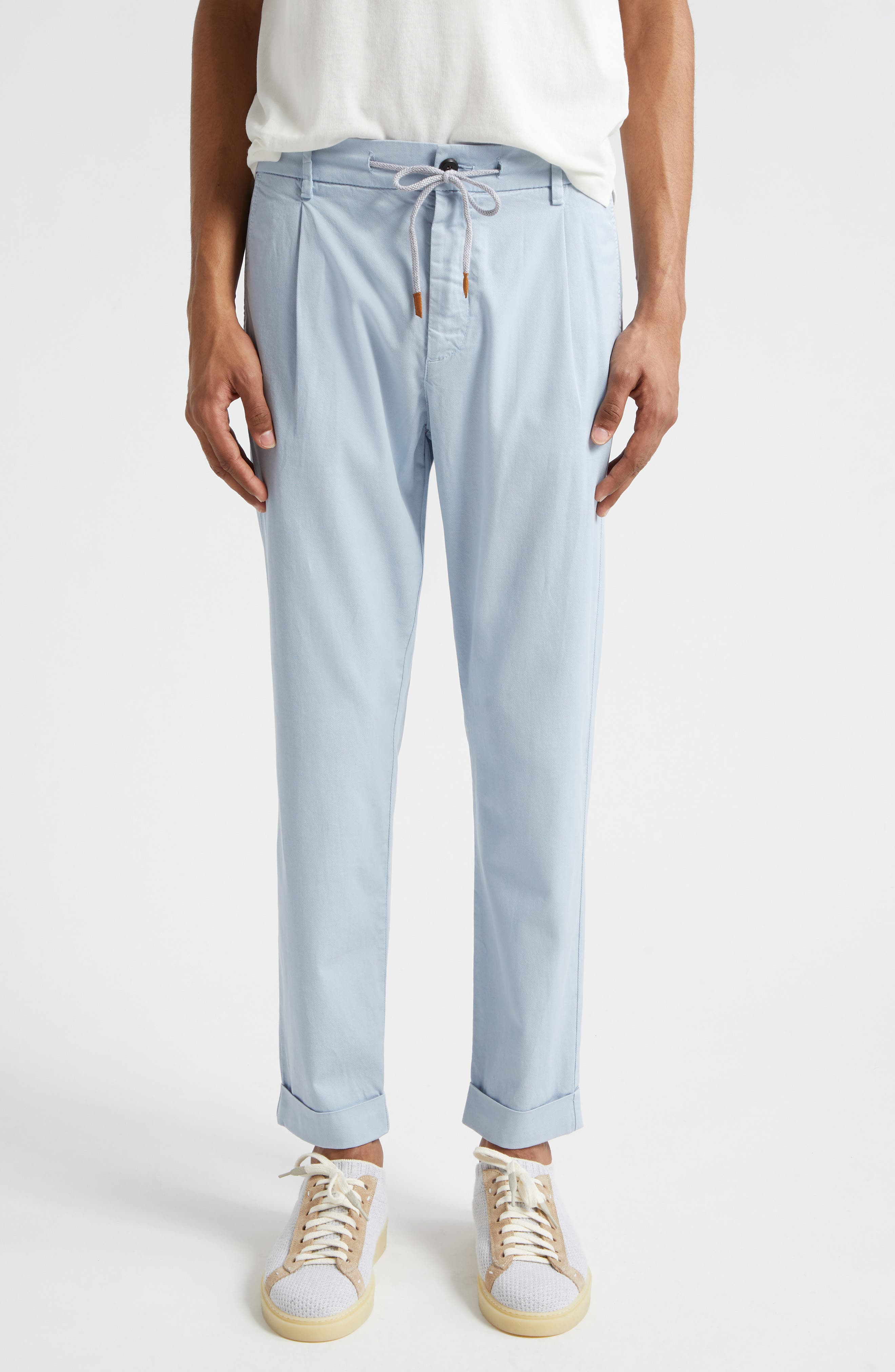 Eleventy drawstring-fastening trousers - Grey