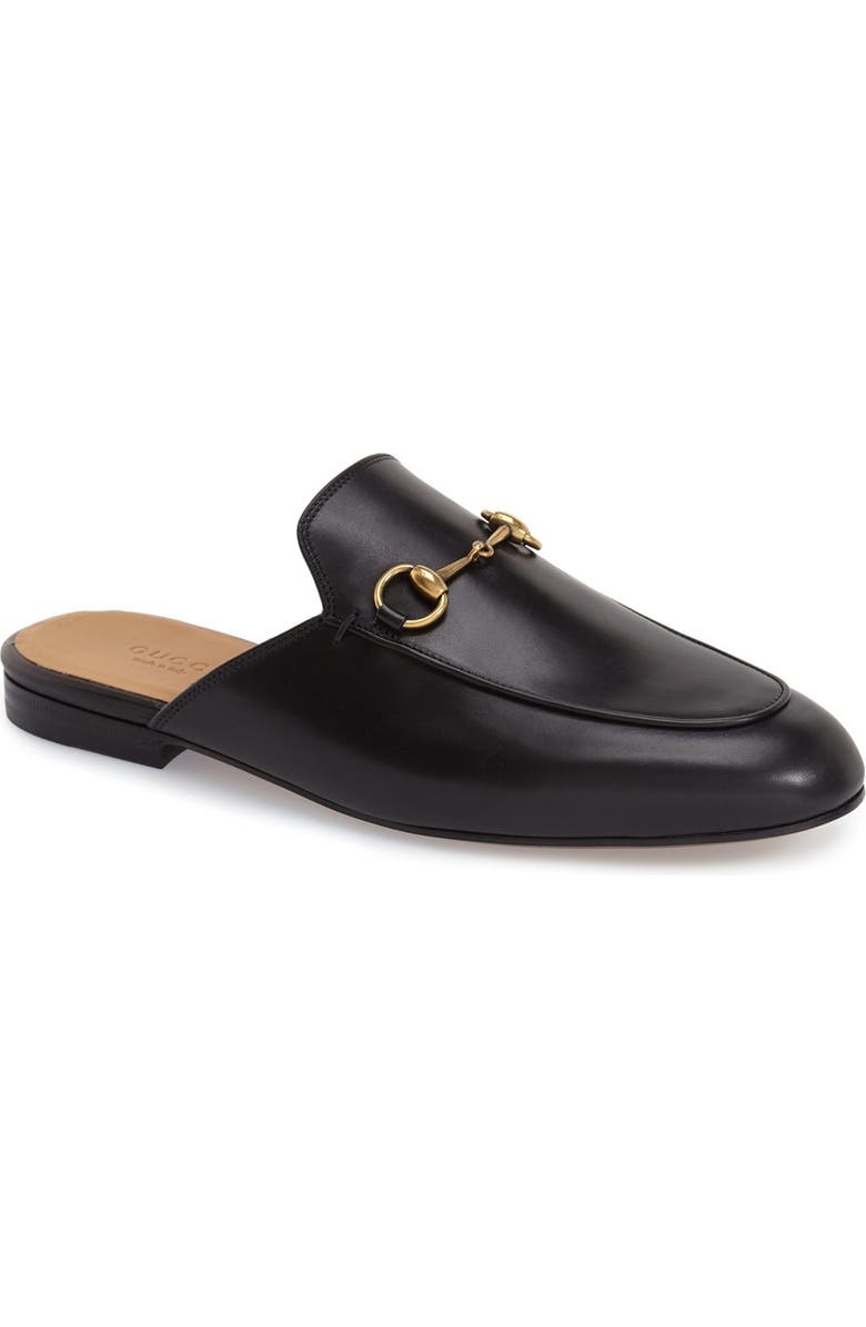 Gucci Princetown Loafer Mule, Main, color, Black Leather