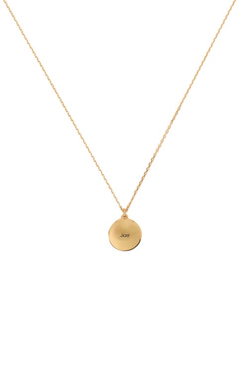 Kate Spade The Color Spark Collection Green Joy Medallion Necklace In Green/gold