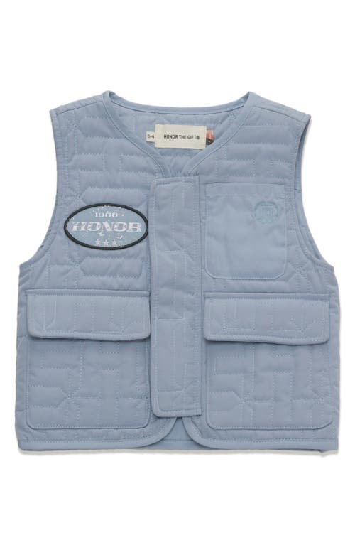 HONOR THE GIFT Kids' Quilted Vest in Slate