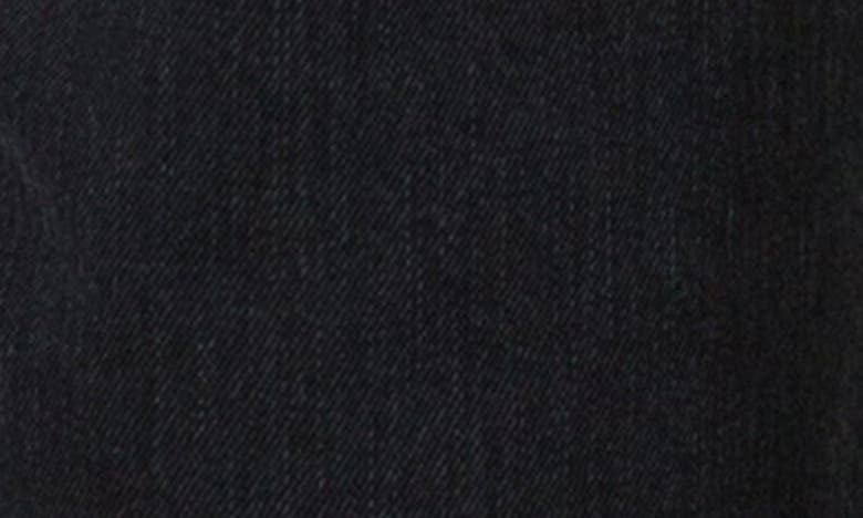 Mnml Frayed Denim Shorts In Washed Black
