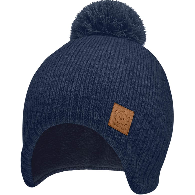 Keababies Muff Knitted Beanie In Navy