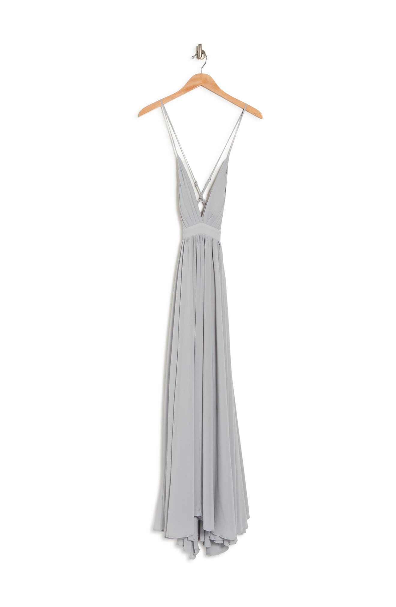 Meghan La Enchanted Garden Maxi Dress In Silver/grey