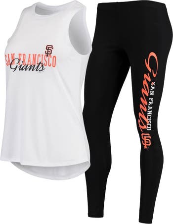 CONCEPTS SPORT Women's Concepts Sport White/Black San Francisco Giants  Sonata Tank Top & Leggings Pajama Set
