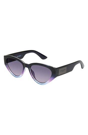 Shop Kurt Geiger London 54mm Cat Eye Sunglasses In Crystal Purple Navy/purple
