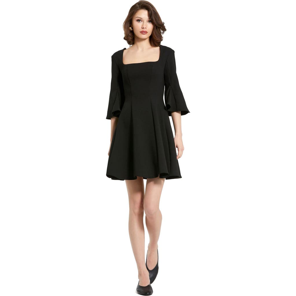 Mac Duggal 21011 Short Mini Square Neck Cocktail Dress In Black