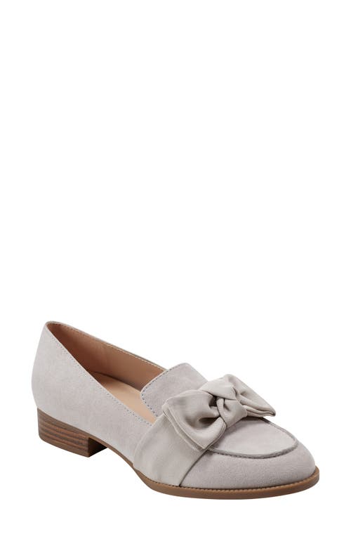 Bow Loafer in Light Grey